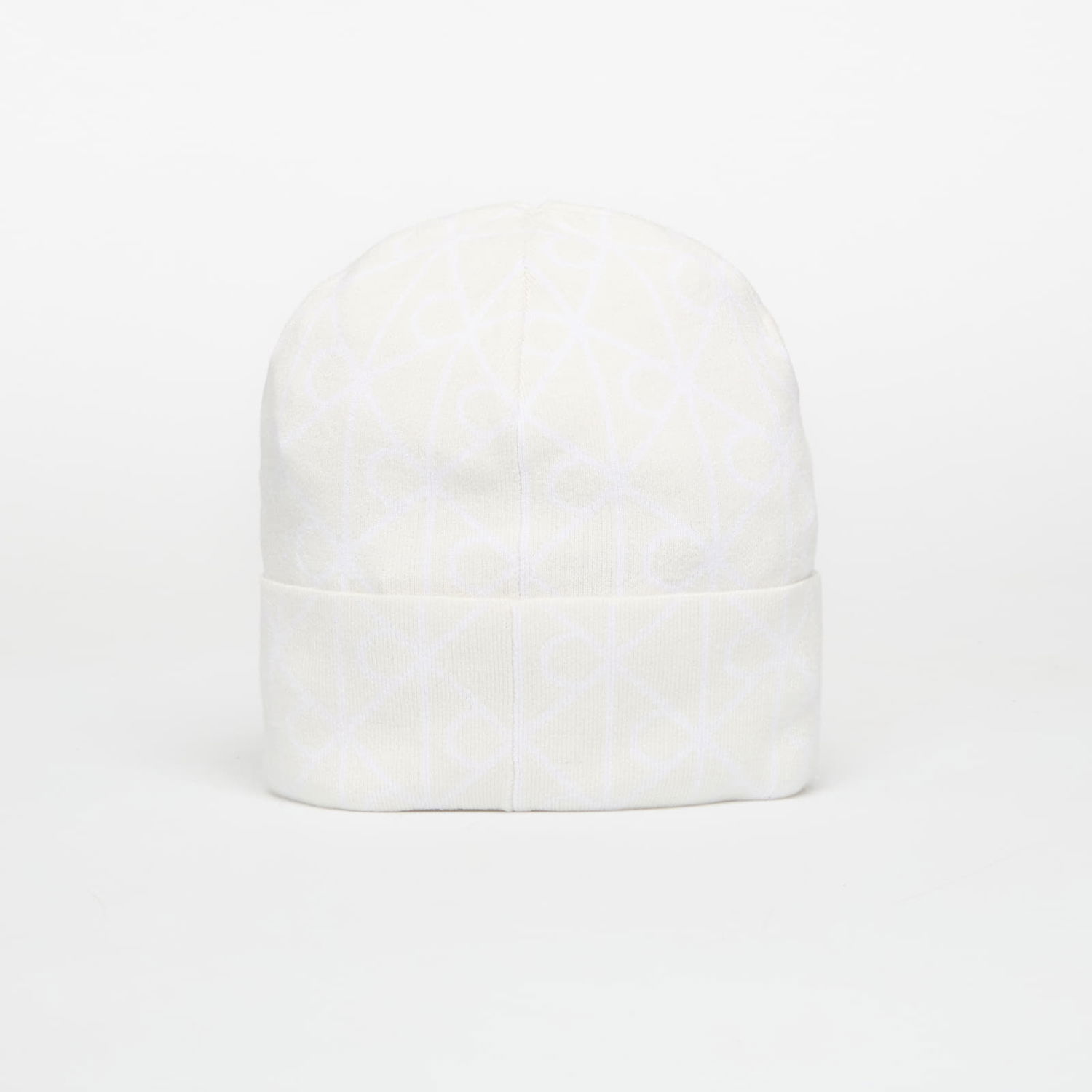 Шапка CALVIN KLEIN Calvin Klein Emblem Aop Fine Knit Beanie Бяло | LV04D8050G FUP, 1