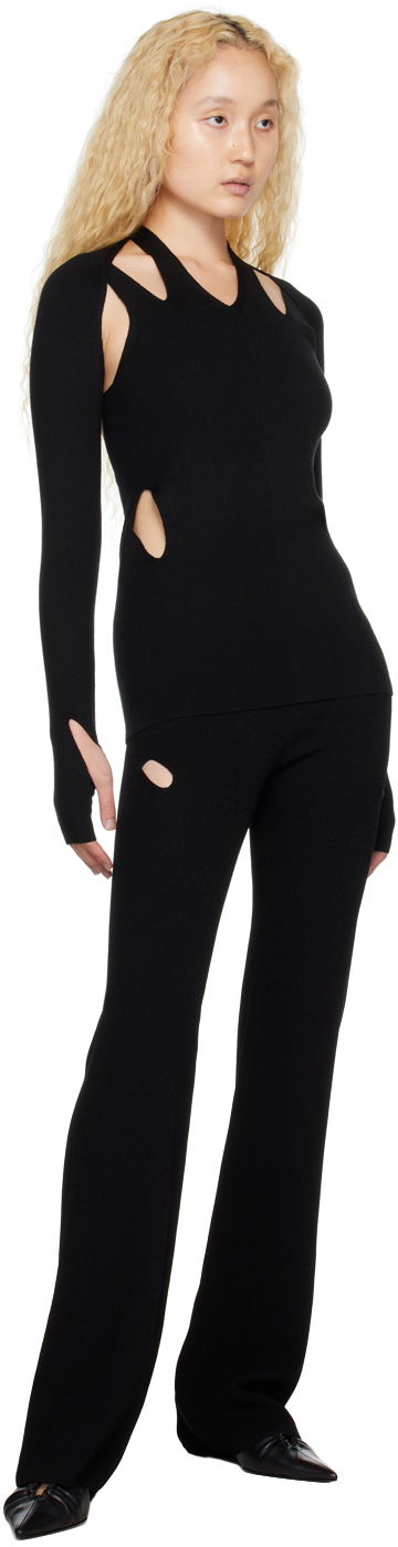 Потник Dion Lee Cutout Long Sleeve Top Черно | C7146F22, 3