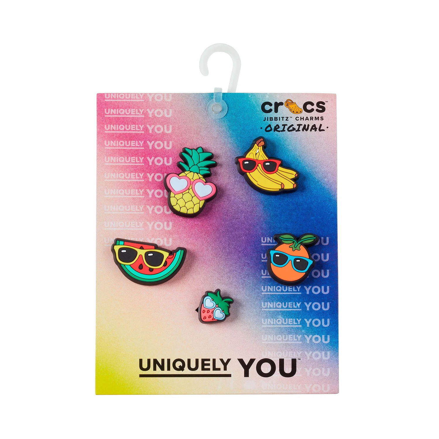 Значка Crocs Cute Fruit With Sunglasses Jibbitz Charms, 5 Pack Многоцветен | 10011409, 0