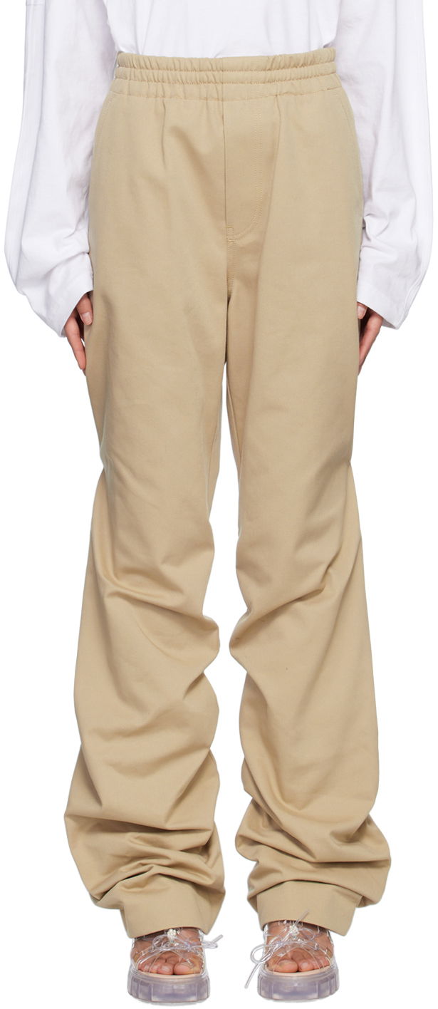 Панталони We11done We11done Banded Shirring Trousers Бежово | WD-PT1-23-296-U-BG, 0