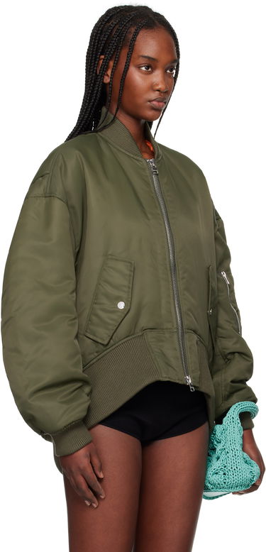 Яке бомбър JW Anderson JW Anderson Oversized Bomber Jacket with Curved Hem Тъмно синьо | JK0381-PG1696, 4