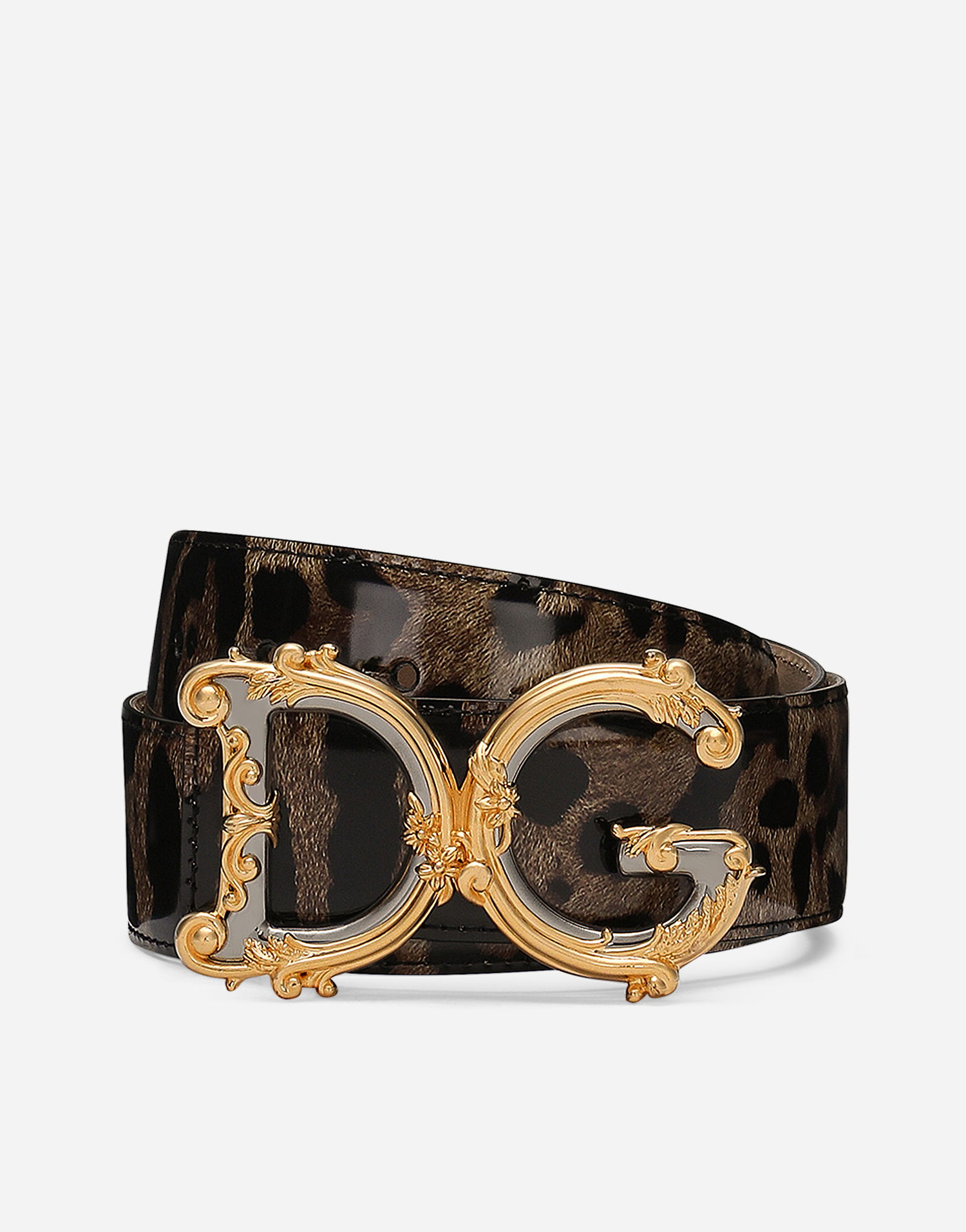 Колани Dolce & Gabbana Dolce & Gabbana DG Girls Animal Print Leather Belt Кафяво | BE1517AM568HA93M, 0