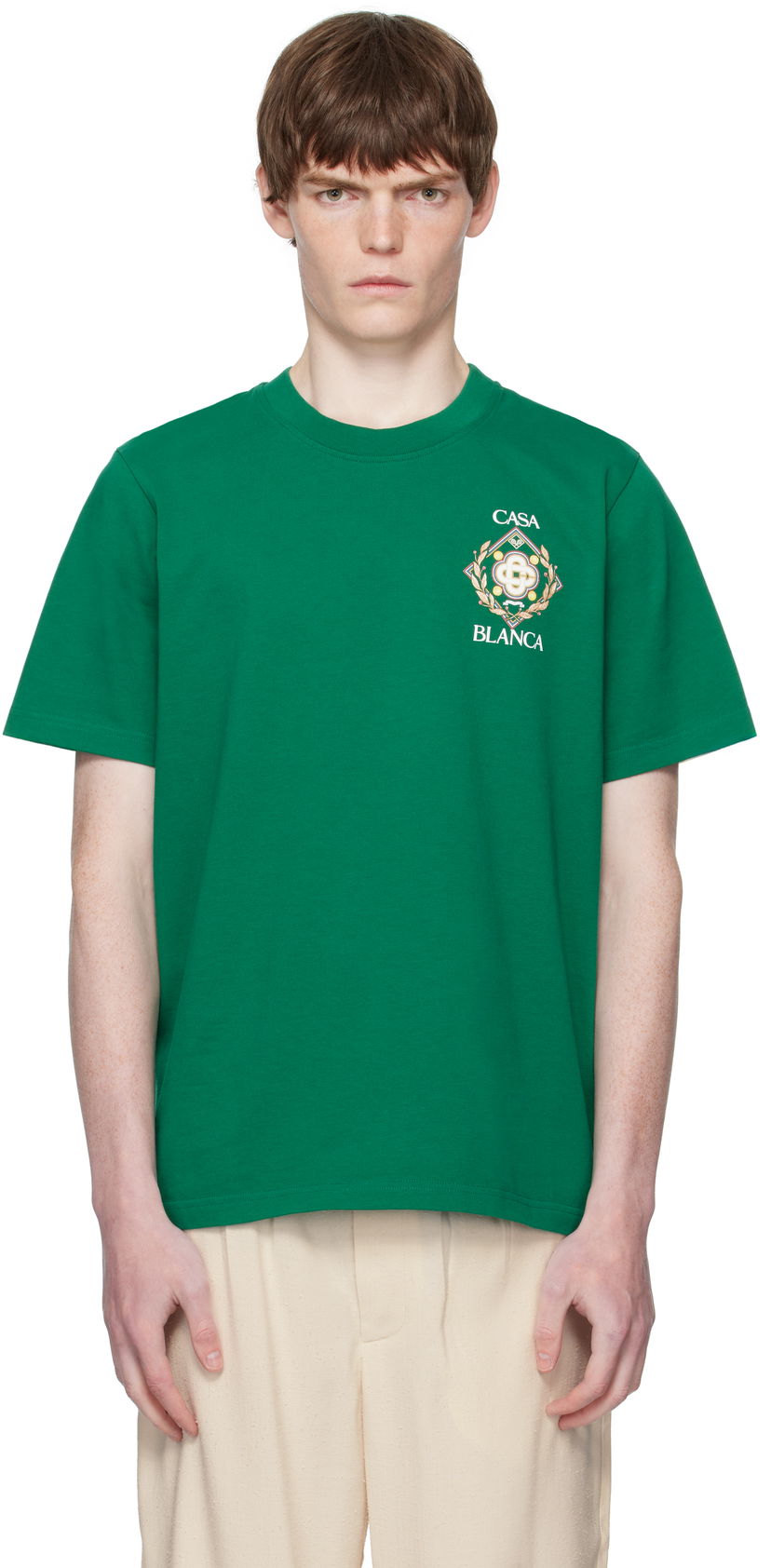 Тениска Casablanca Casablanca Championship Diamond T-Shirt Зелено | MPF25-JTS-001-13-EX