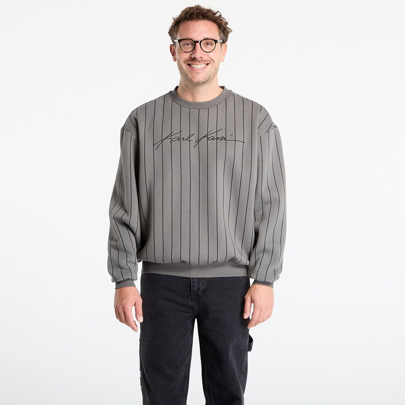 Суитчър Karl Kani Karl Kani Autograph Pinstripe Crewneck Sweatshirt Сиво | PD00007594