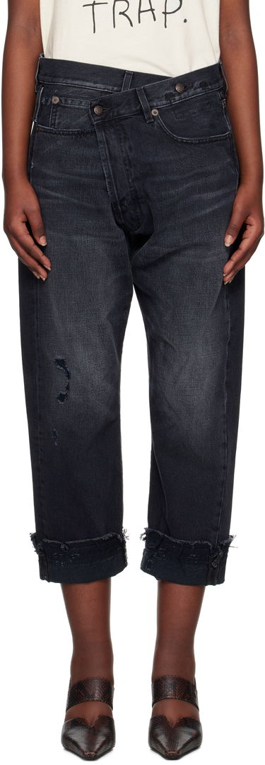 Дънки R13 R13 Crossover Cropped Jeans Черно | R13W2048-394, 0