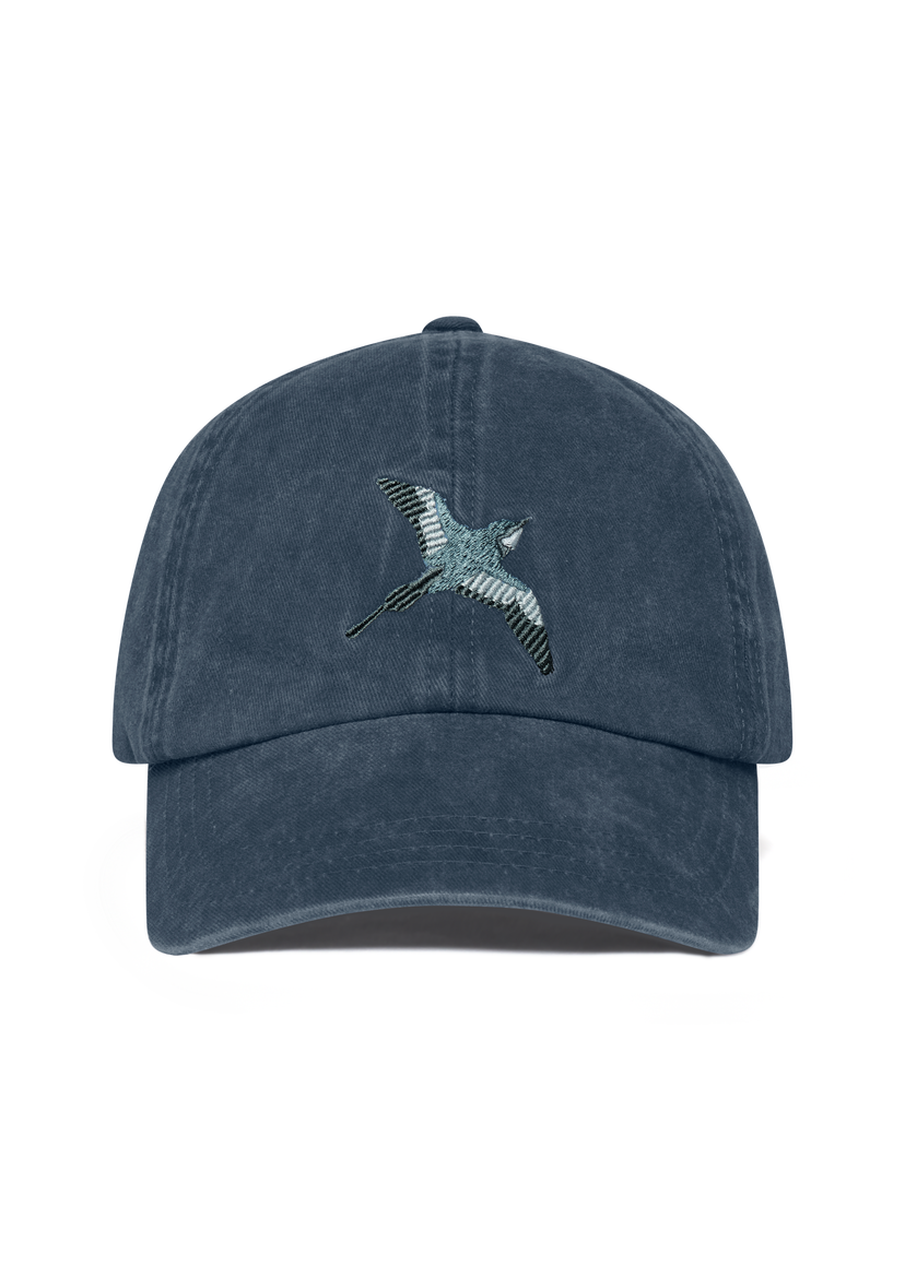 Шапка с козирка AXEL ARIGATO Bee Bird Embroidered Washed Cap Тъмно синьо | X3553002