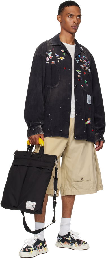 Голяма пазарска чанта Maison MIHARA YASUHIRO MIHARA YASUHIRO Toy Banana Handle Helmet Bag Черно | A14BG705, 3