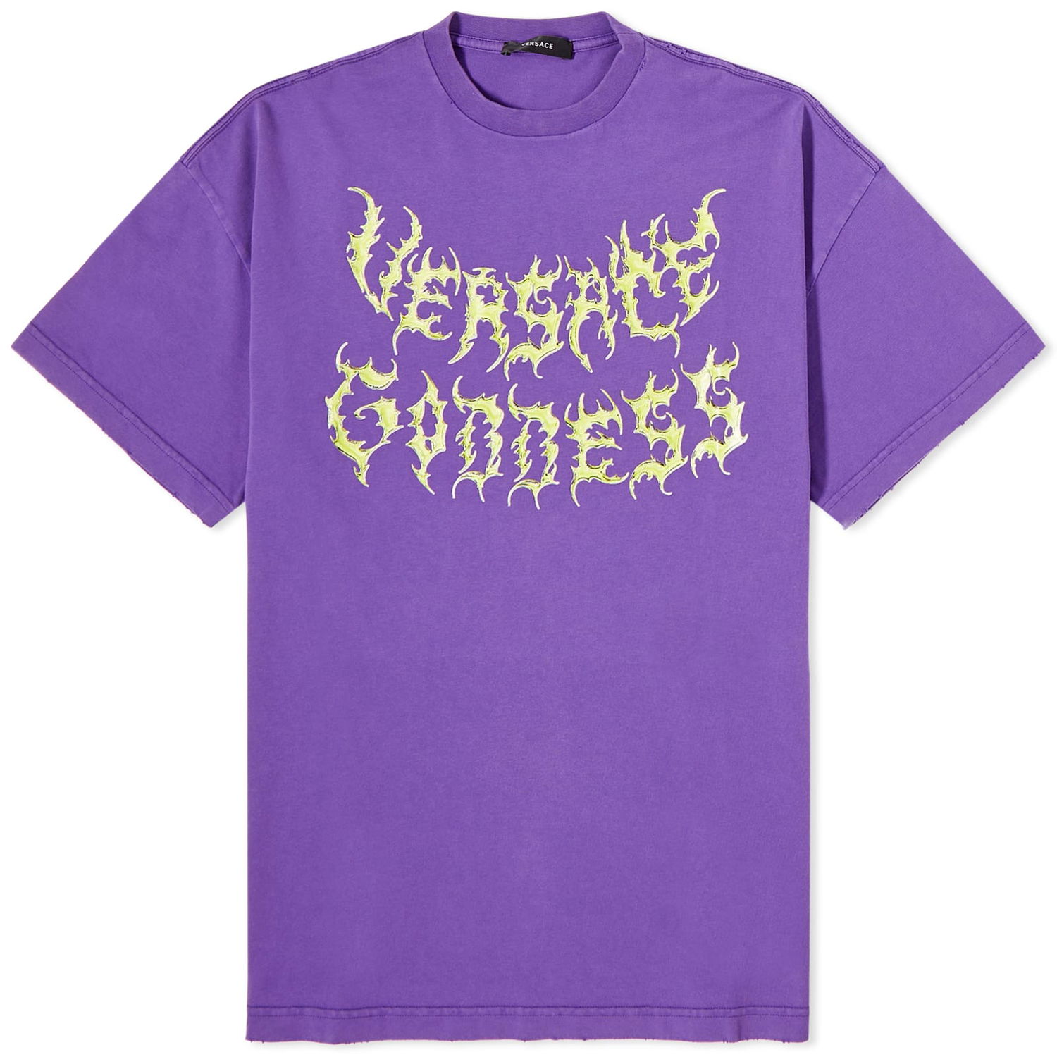 Тениска Versace Goddess Print Oversized T-Shirt Bright Dark Orchid Лилаво | 1009548-1A07261-1LD60, 0