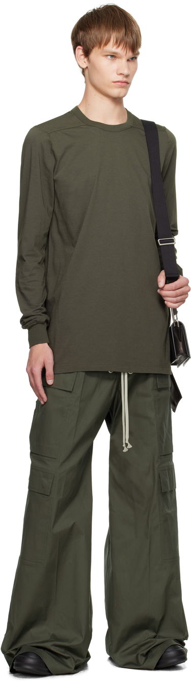 Тениска Rick Owens Rick Owens Concordians Level Long Sleeve T-Shirt Зелено | RU02E1266 JA, 4