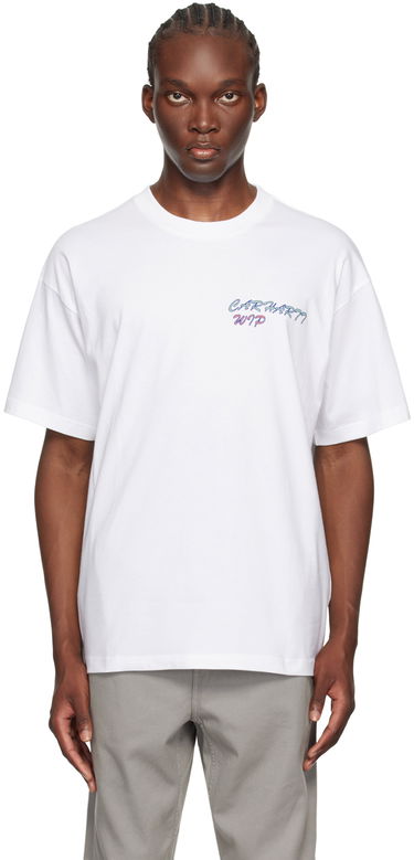 Тениска Carhartt WIP Gelato Logo-Print T-Shirt Бяло | I033668, 0