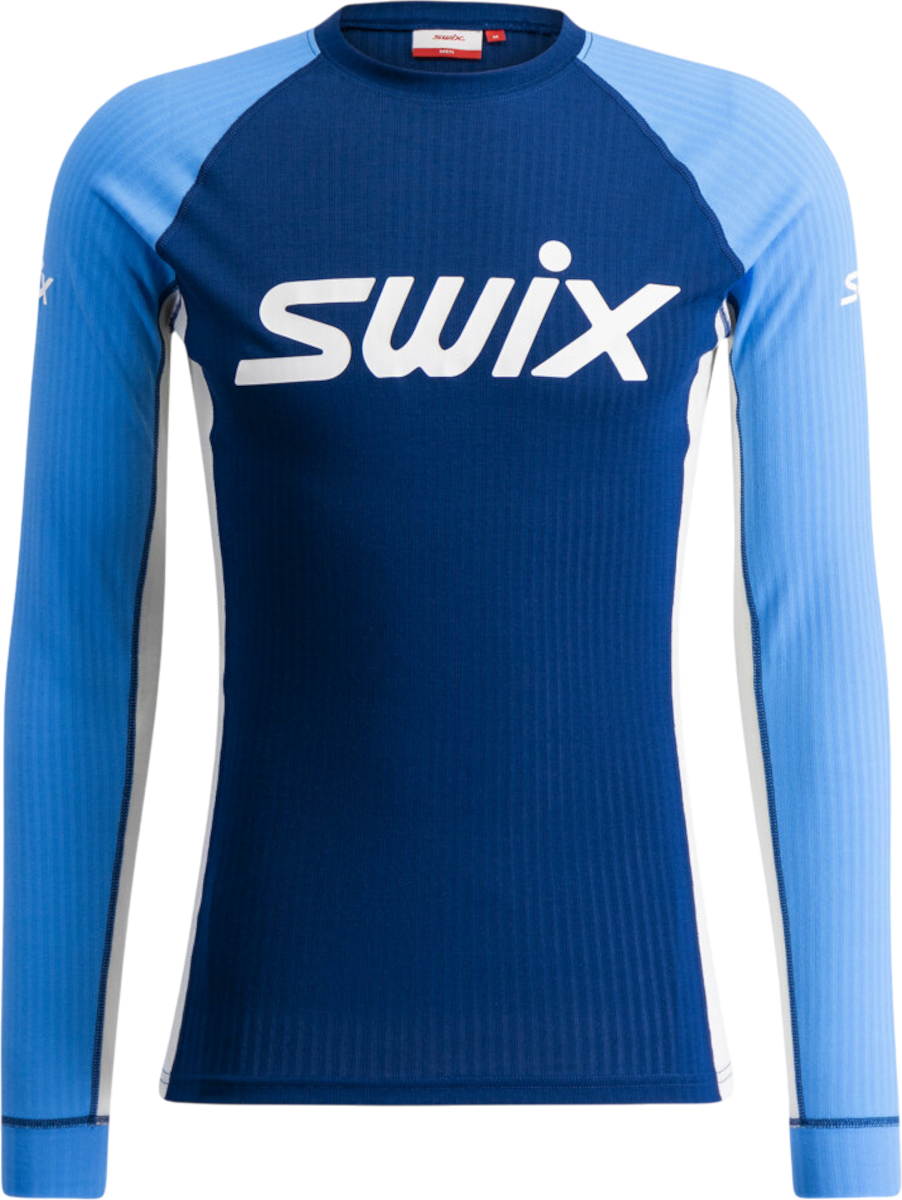 Тениска SWIX Long-Sleeve Ribbed Crew Neck Shirt RaceX Classic Синьо | 10115-23-72105, 0