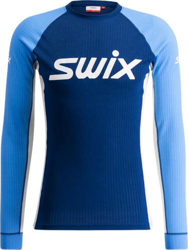 Тениска SWIX Long-Sleeve Ribbed Crew Neck Shirt RaceX Classic Синьо | 10115-23-72105, 0