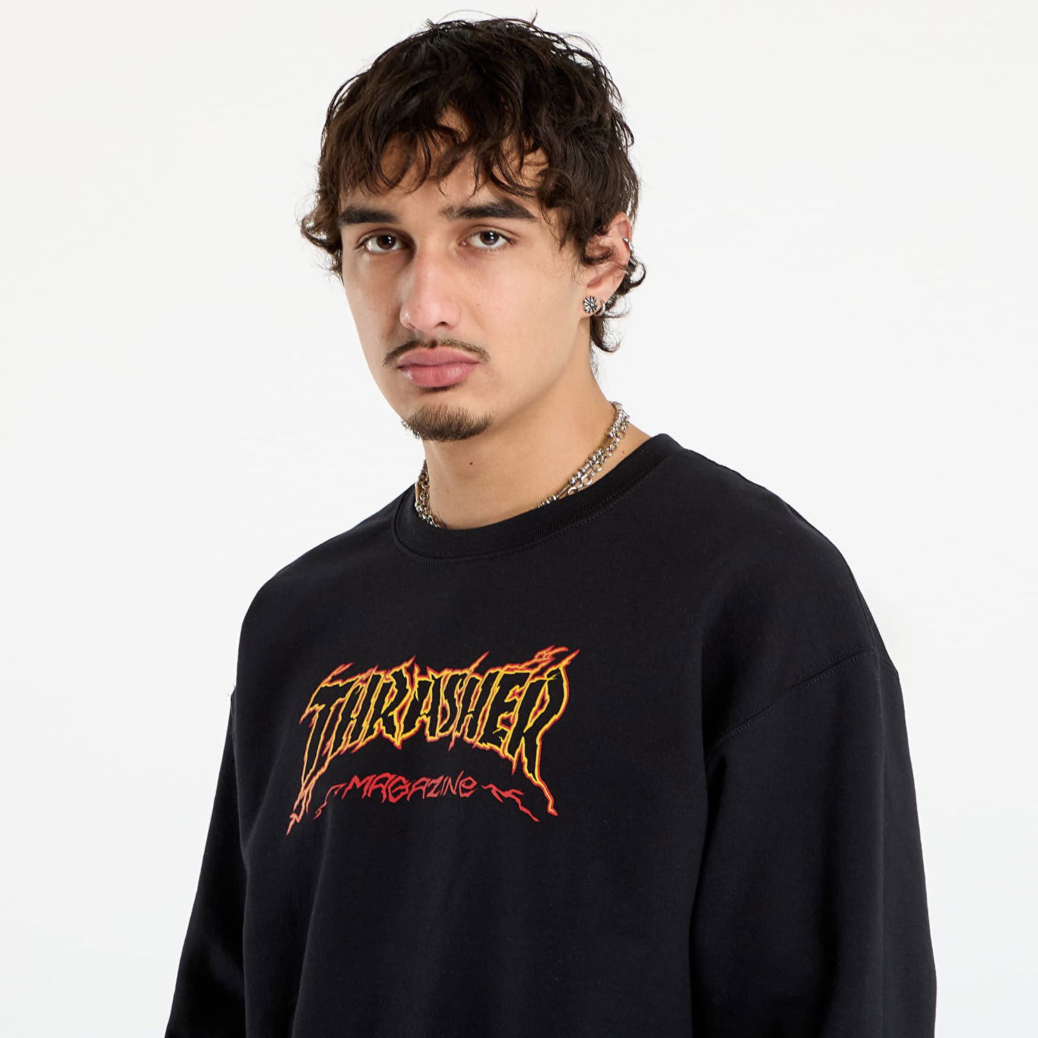 Суитчър Thrasher Thrasher Cracked by Exteenager Crewneck Черно | 145775, 1