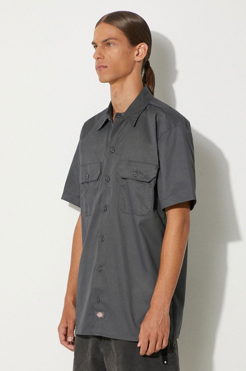 Риза Dickies Short Sleeve Shirt Classic Collar Two Chest Pockets Regular Fit Сиво | DK0A4XK7CH0