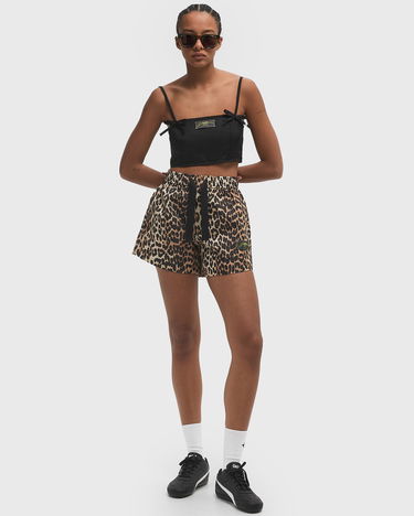 Къси панталони GANNI Ganni Duchesse Nylon Shorts Кафяво | W0486-943, 1