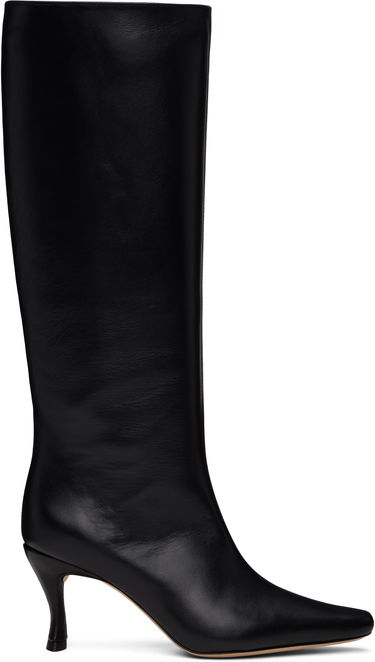 Кецове и обувки BY FAR Stevie 42 Tall Leather Boots Черно | 21PFSVIDBLSMC, 0