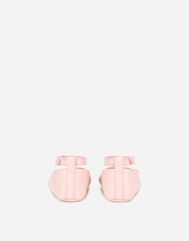 Кецове и обувки Dolce & Gabbana Nappa Ballet Flats With Ankle Strap For First Steps (19-26) Розово | DK0065A129380400, 2