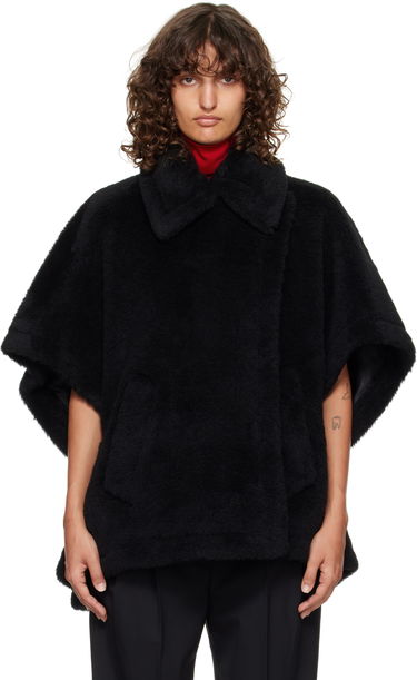 Палта Max Mara Max Mara Tebe1 Faux Fur Cape Черно | 2524736122600, 0