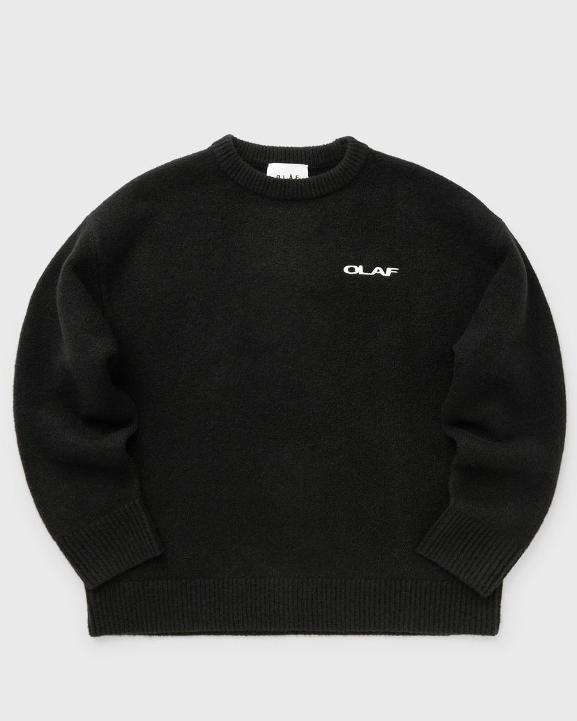 Суитчър ØLÅF Drift Knitted Crewneck Sweatshirt Черно | M180703-BLACK