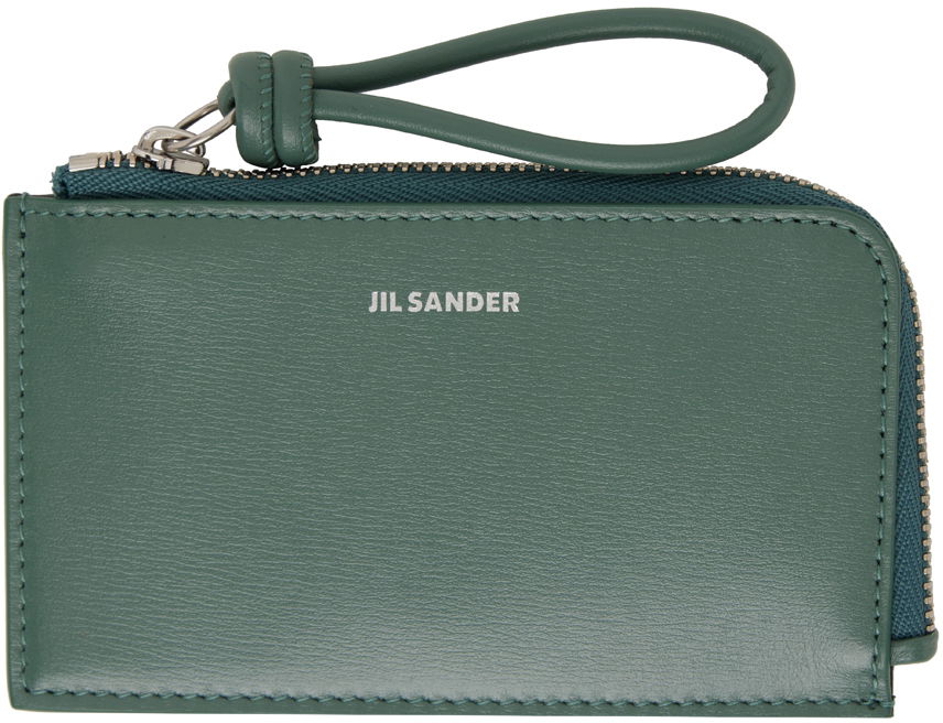 Портфейл Jil Sander Giro Card Holder Зелено | J07UI0021_P5354, 0