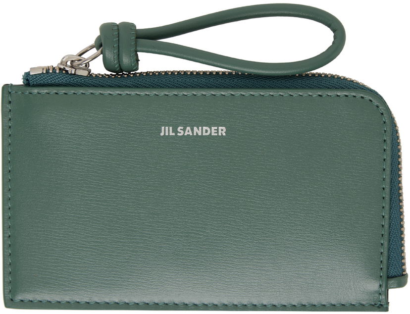 Портфейл Jil Sander Giro Card Holder Зелено | J07UI0021_P5354