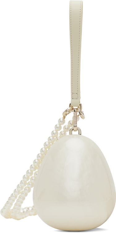 Дамска чанта Simone Rocha Simone Rocha Micro Pearl Egg Shaped Bag Бяло | BAG110B 0773, 0