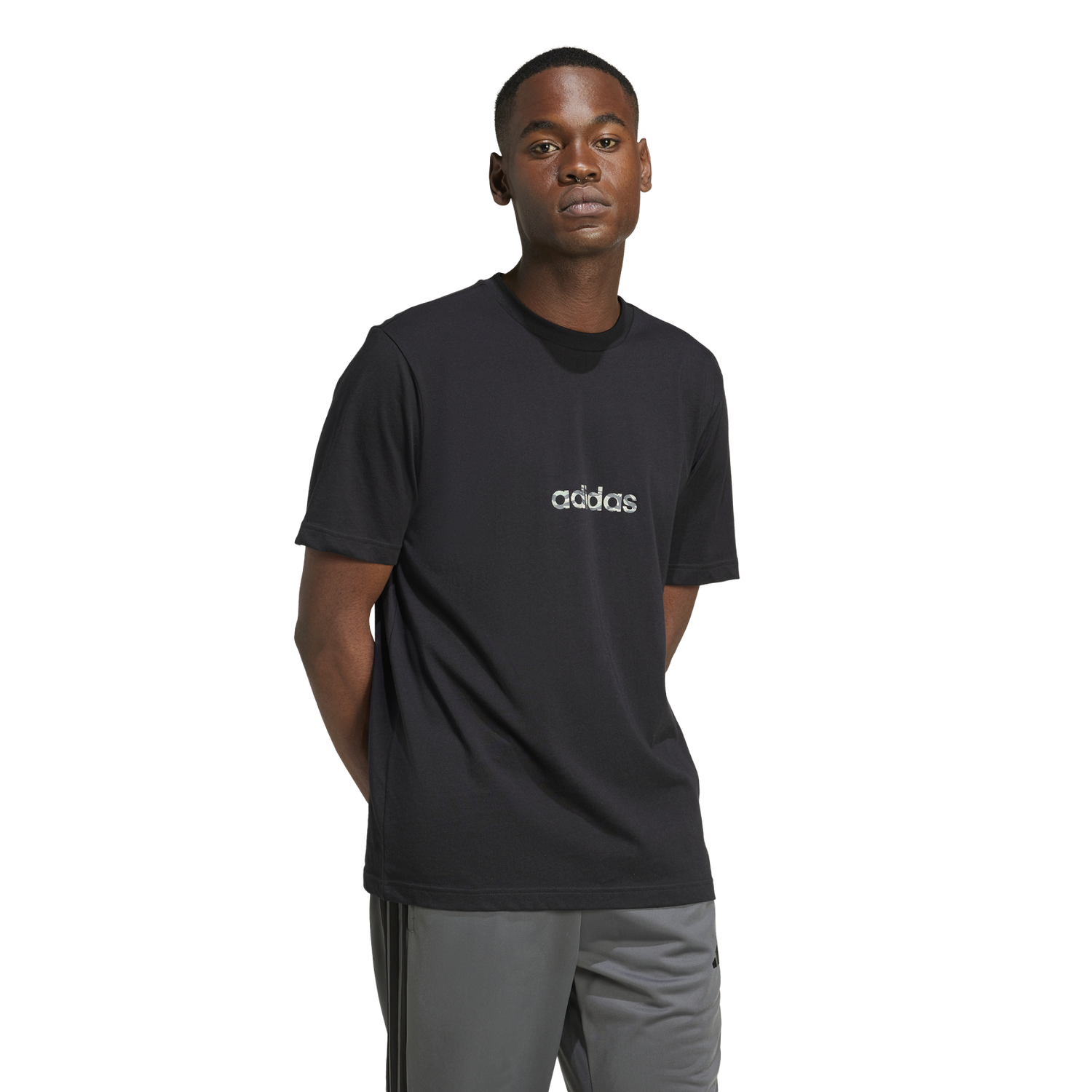Тениска adidas Performance Camo Linear Logo T-Shirt Черно | JN1403, 1