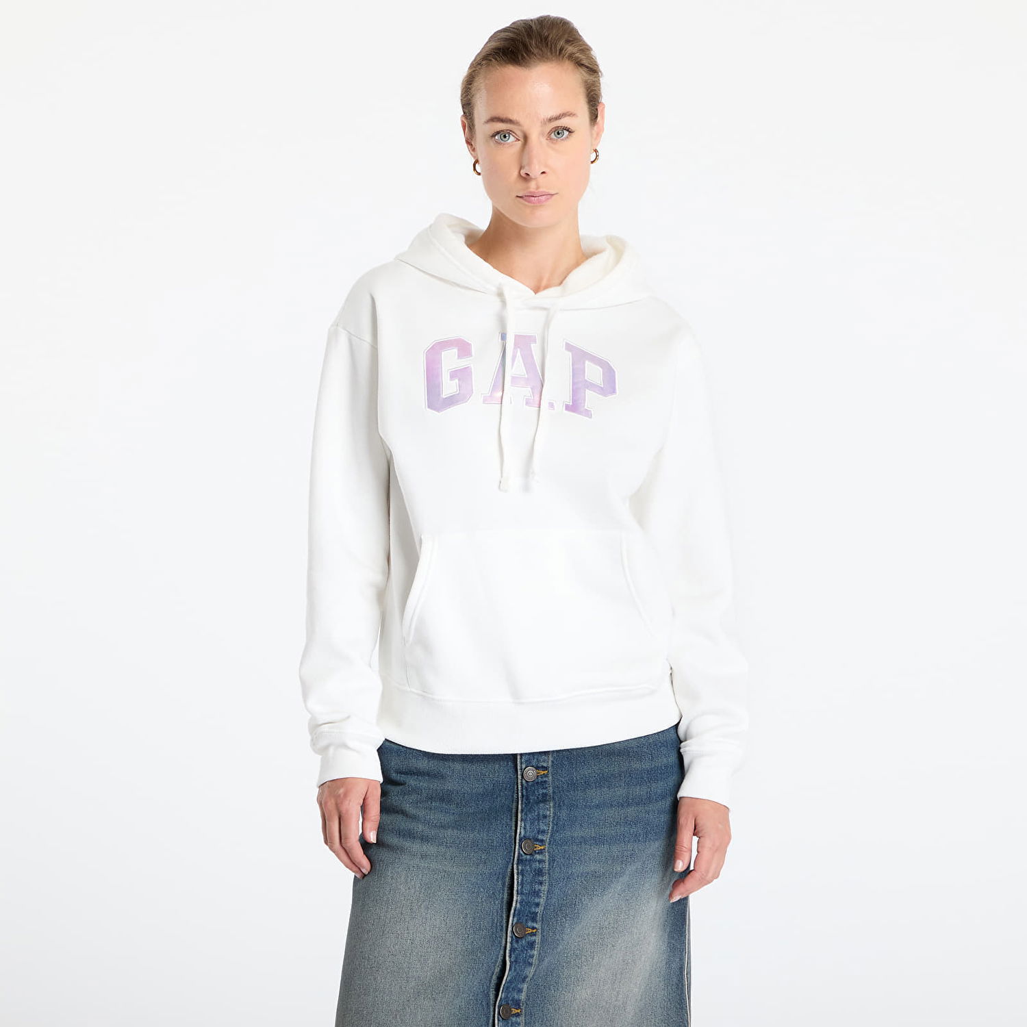 Суитчър GAP Logo Hoodie Бяло | 463506-83, 0