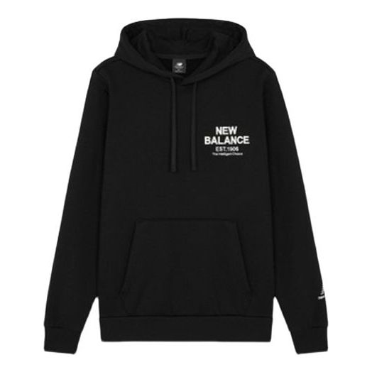 Суитчър New Balance Casual Sports Hooded Pullover Черно | AMT14317-BK