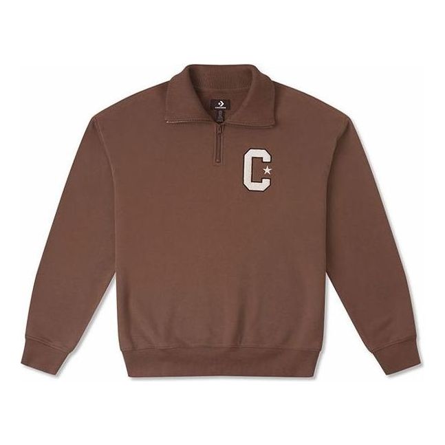 Суитчър Converse Essential Quarter-Zip Sweatshirt Кафяво | 10026553-A02, 0