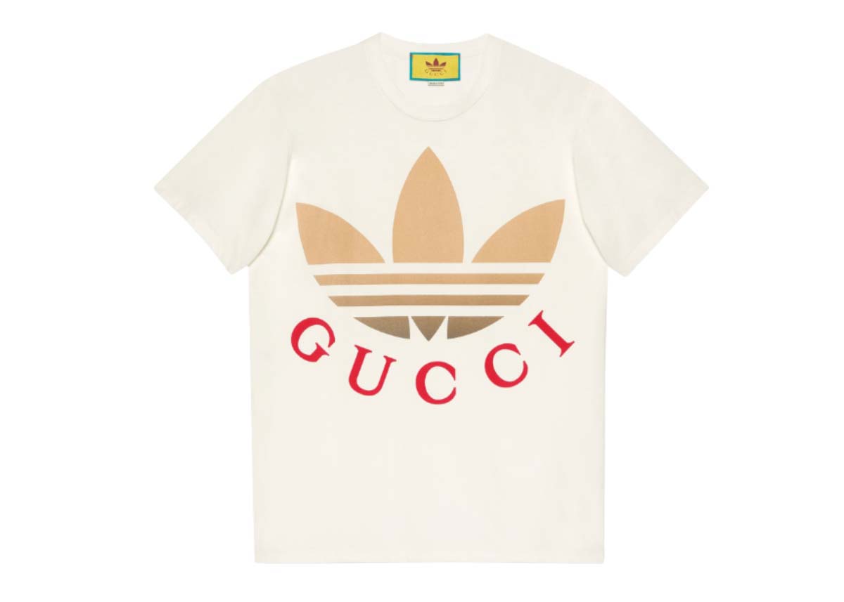 Тениска Gucci adidas x Logo T-shirt White/Beige Бежово | 548334 XJE7A 9275, 0