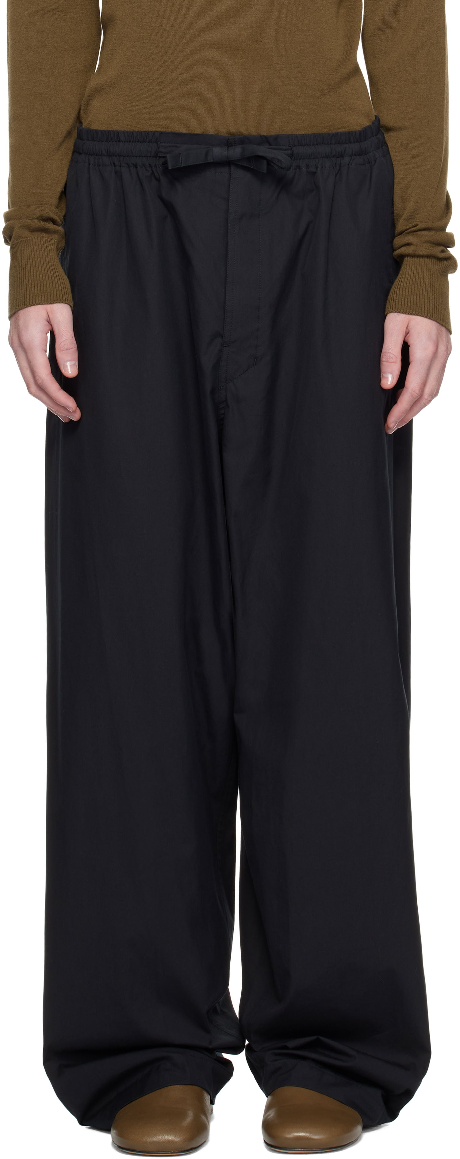 Панталони LEMAIRE Lemaire Multi-Topstitch Taekwondo Trousers Черно | PA1149 LF839, 0