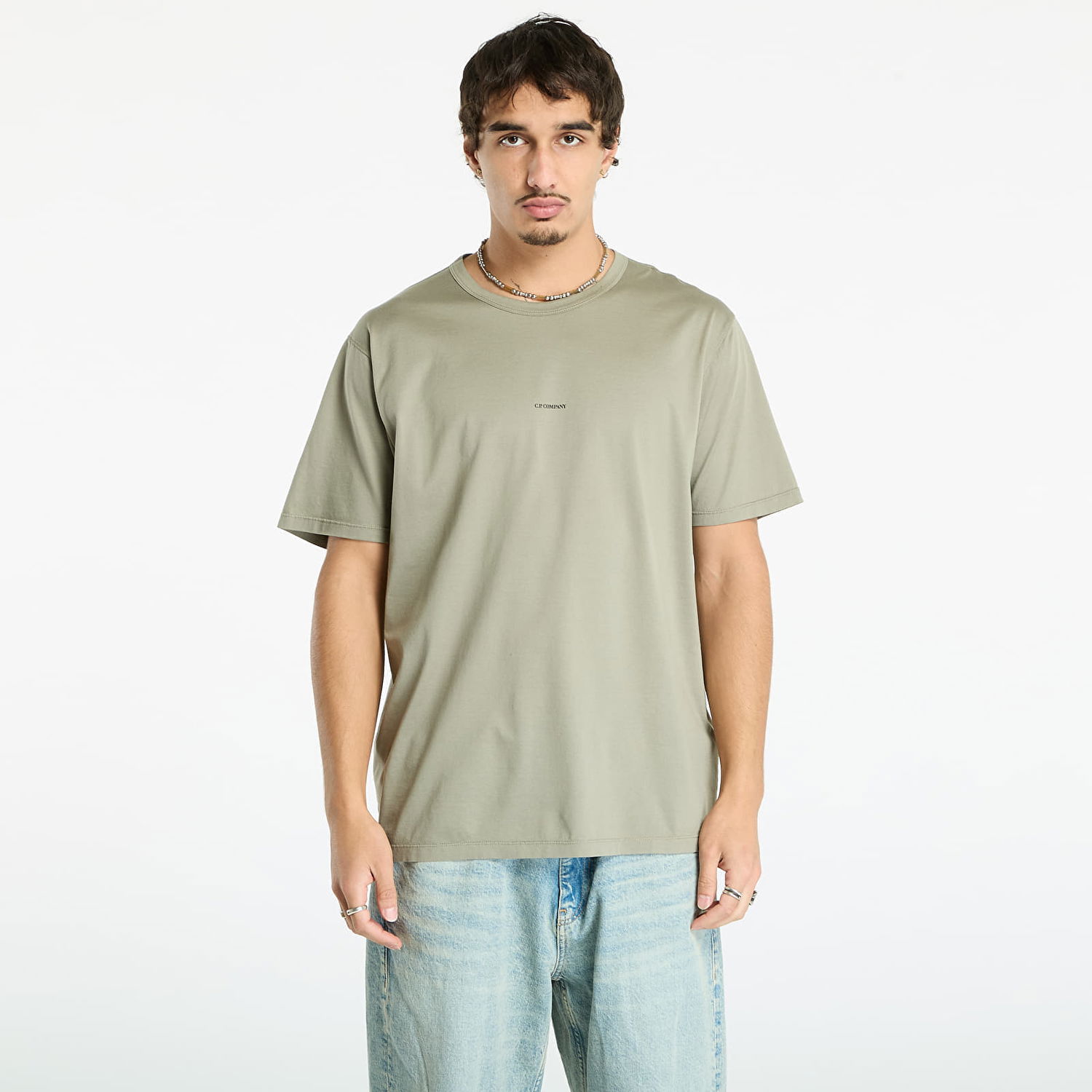 Тениска C.P. Company C.P. Company Mercerized 70/2 Jersey Gasato Short Sleeve Logo T-Shirt Зелено | 19CMTS161A006374G-356, 0