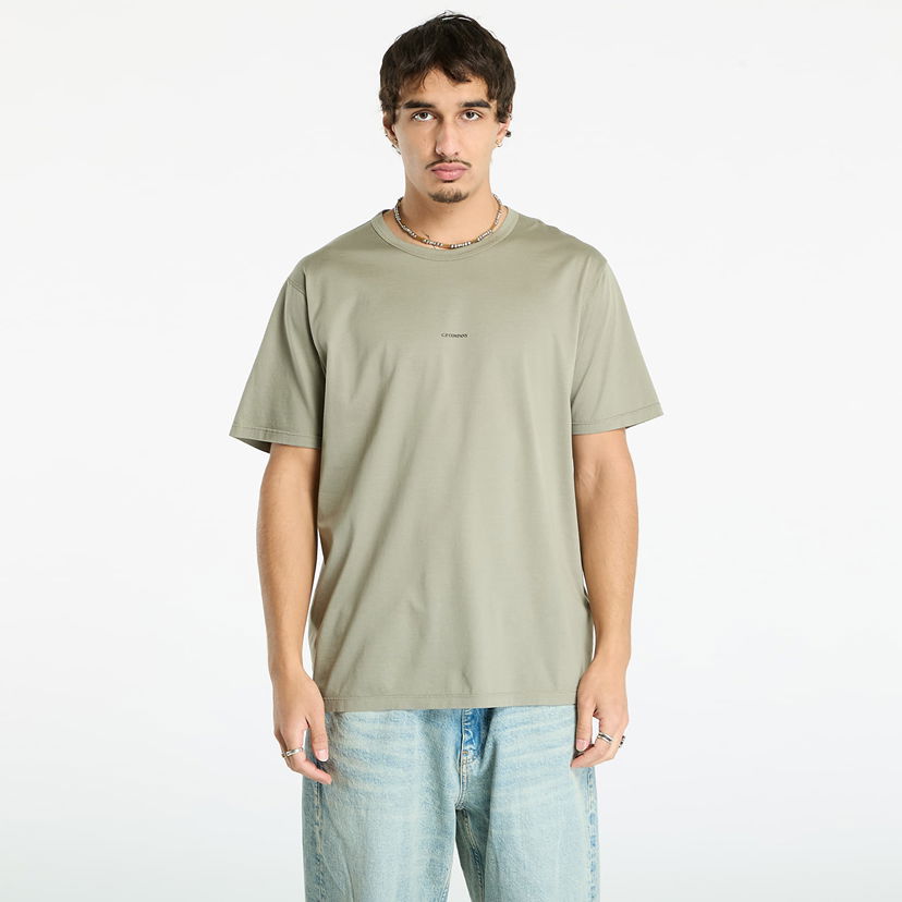 Тениска C.P. Company C.P. Company Mercerized 70/2 Jersey Gasato Short Sleeve Logo T-Shirt Зелено | 19CMTS161A006374G-356