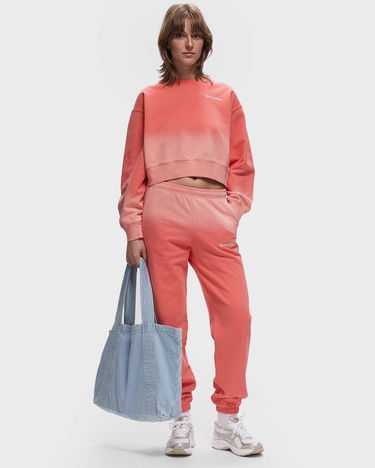 Суитчър Sporty & Rich Serif Logo Embroidered Cropped Dip Dye Crewneck Sweatshirt Розово | WS065S413SP, 1