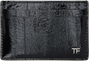 Портфейл Tom Ford TOM FORD T Line Printed Patent Eel Card Holder Черно | YM232-LGO061S, 0