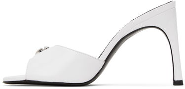 Кецове и обувки Coperni Logo Slide Heels Бяло | COPSH29477, 2