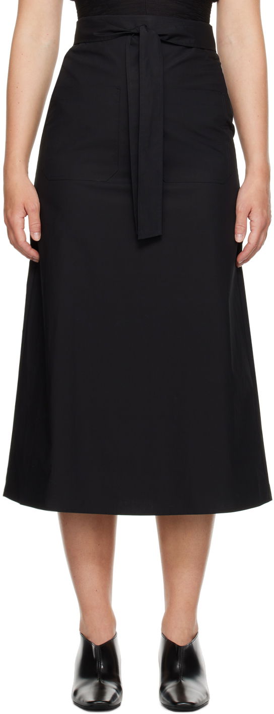 Пола TOTEME Tie-Waist Midi Skirt by TOTEME Черно | 243-WRB0203-FB0217, 0