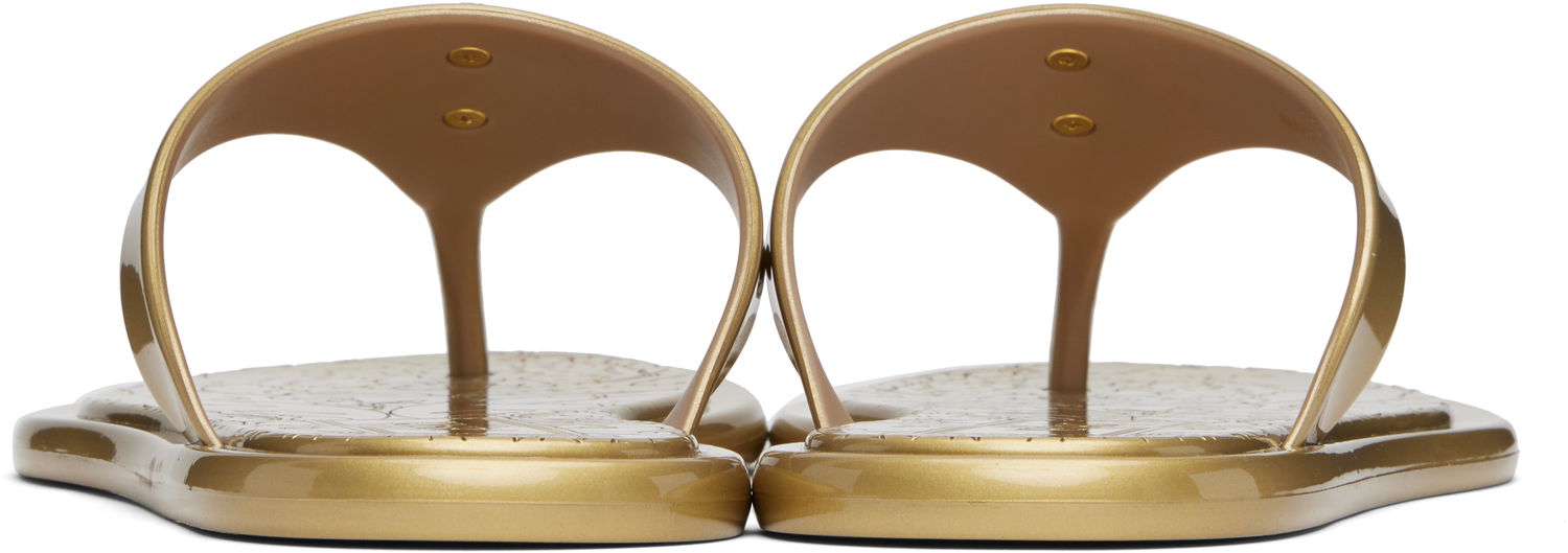 Аксесоари Versace Versace Alia Metallic Flat Sandals Металик | 1016248_1A14478, 1