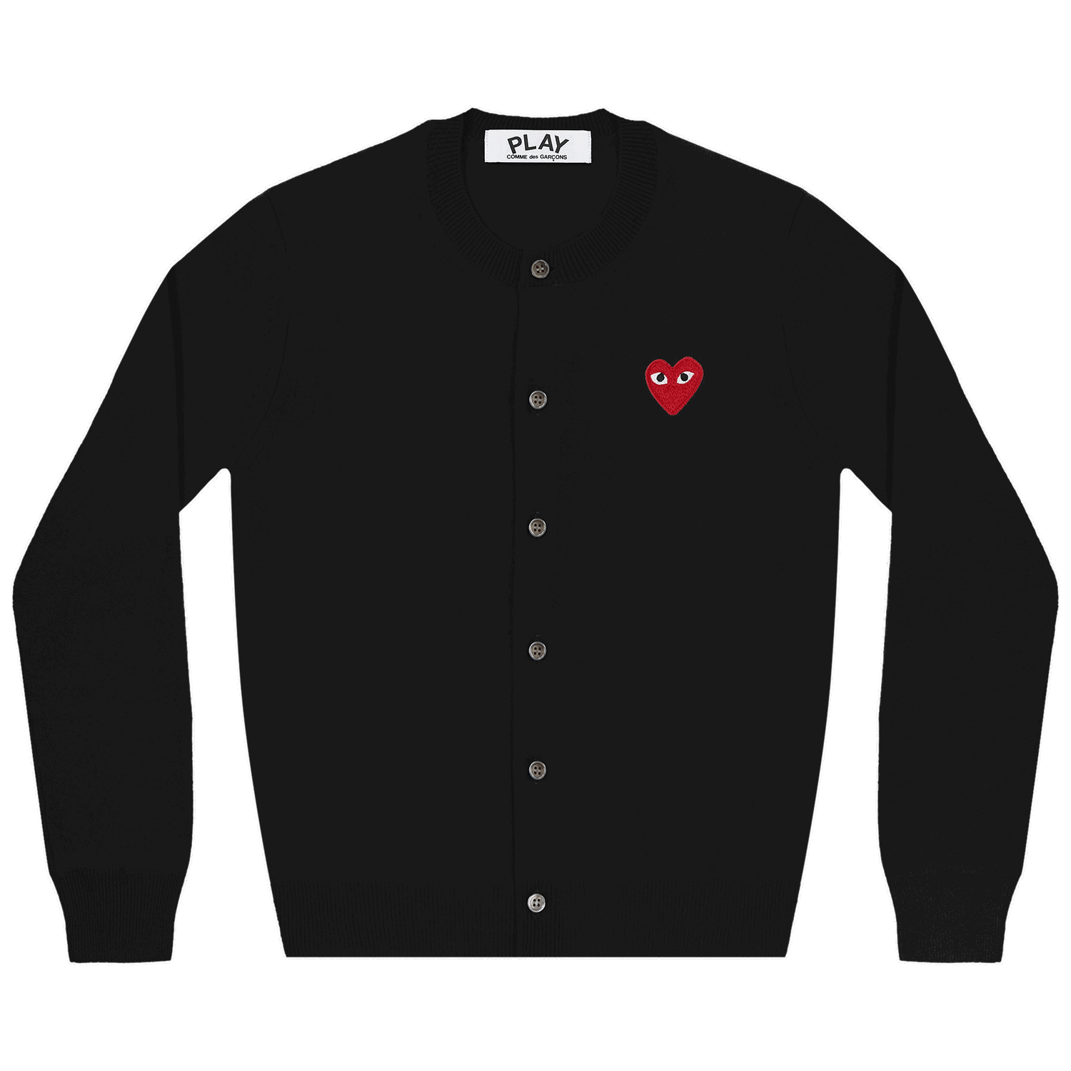 Пуловер Comme des Garçons PLAY Heart Cardigan Черно | AZ N007 051 1, 0