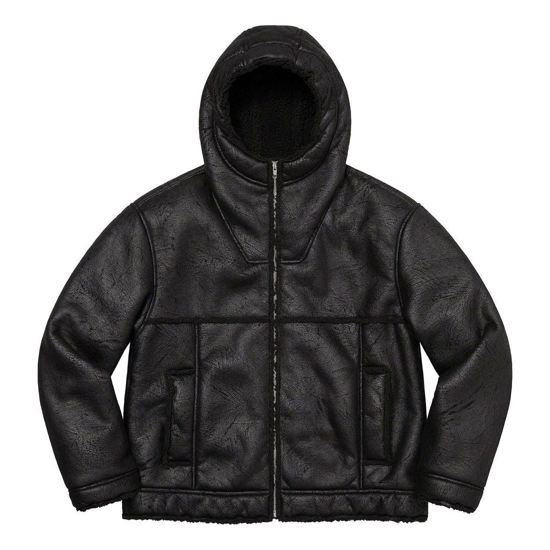 Яке Supreme Hooded Faux Shearling Jacket Черно | SUP-SS23-084, 0