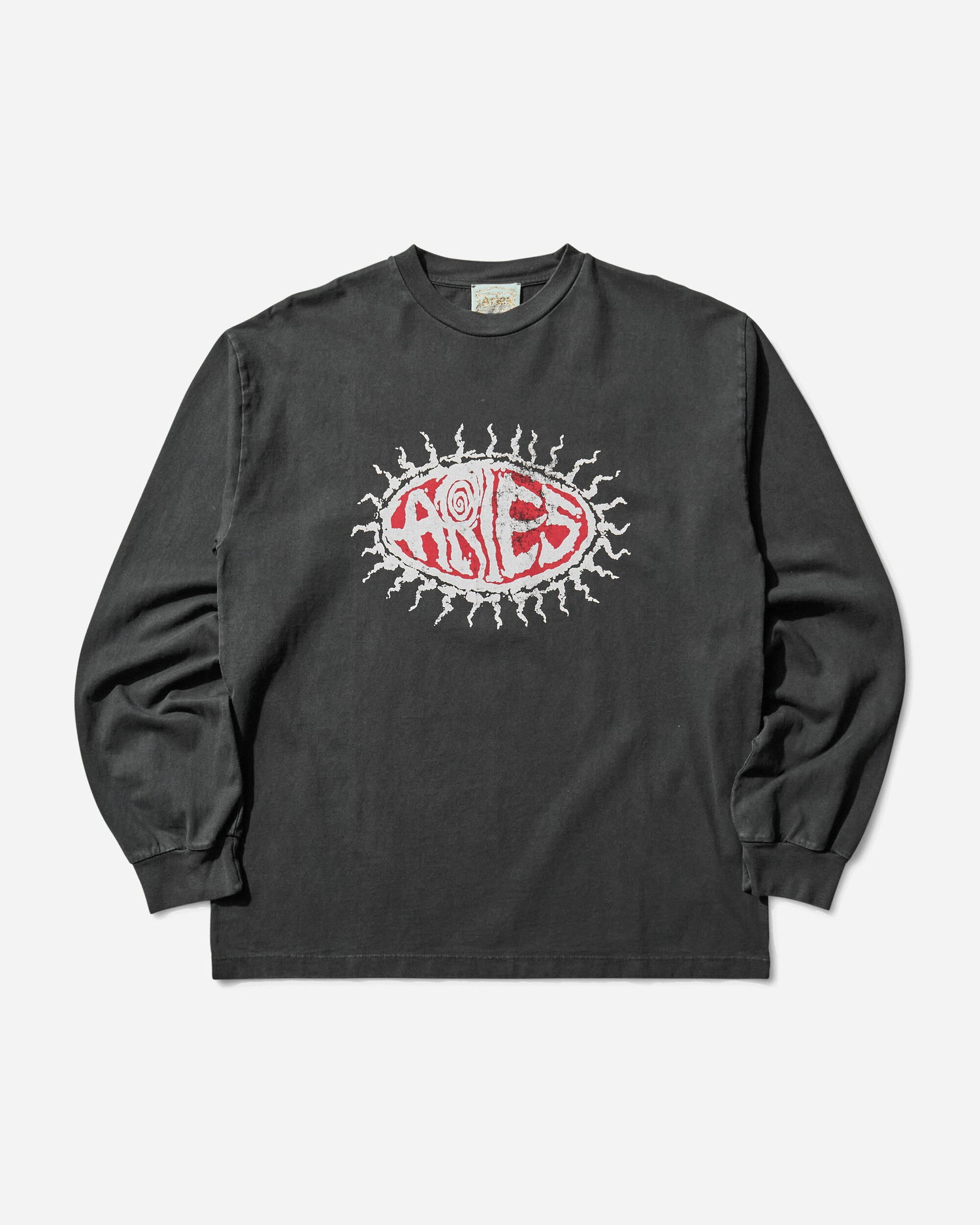 Тениска Aries Grunge Faded Longsleeve T-Shirt Черно | AR6002604 Black, 1