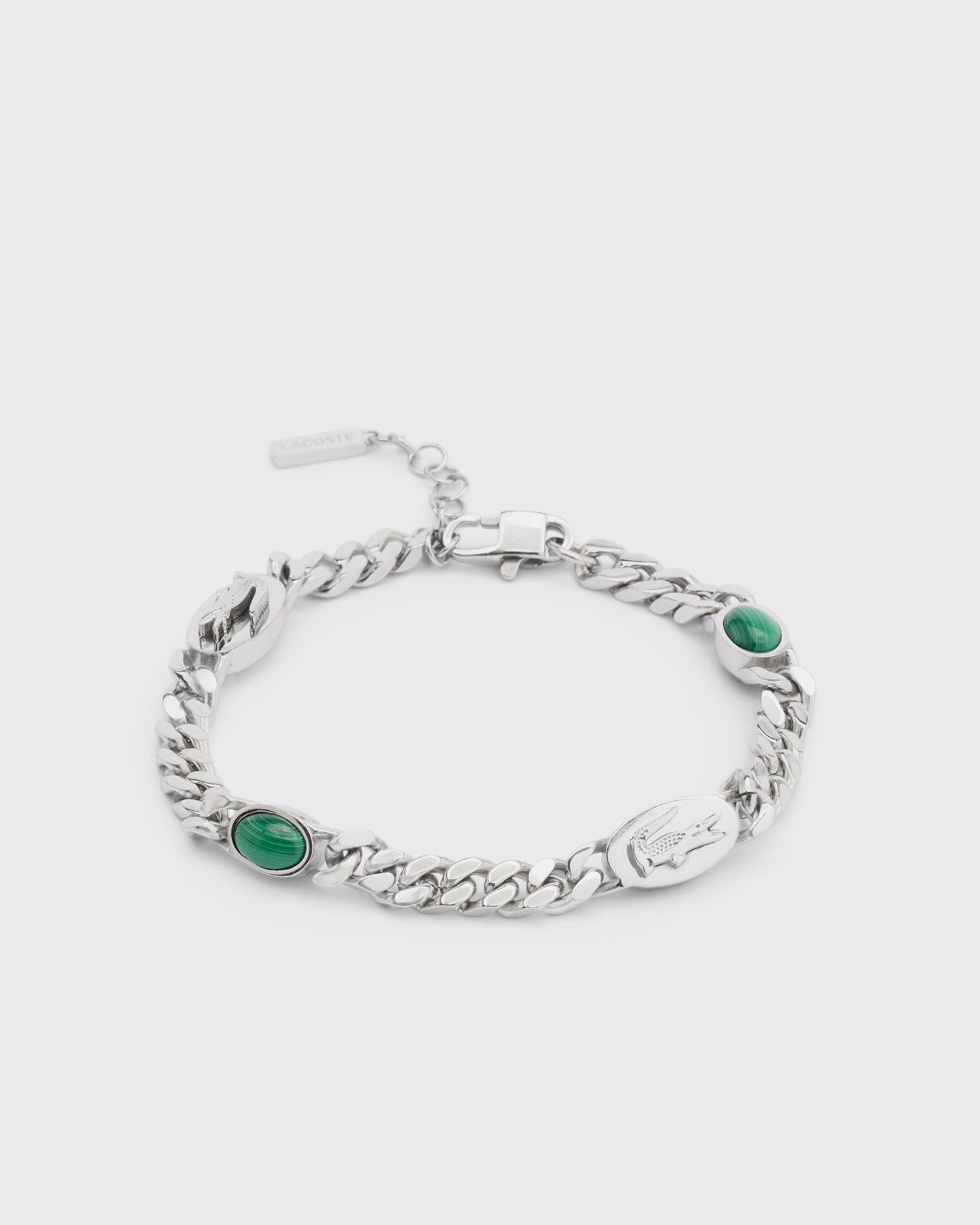 Гривна Lacoste Chain Bracelet with Crocodile Emblems and Oval Inlays Металик | JL127B-041, 0