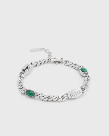 Гривна Lacoste Chain Bracelet with Crocodile Emblems and Oval Inlays Металик | JL127B-041, 0