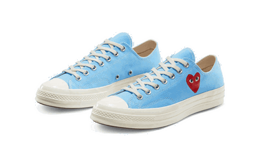 Кецове и обувки Converse Comme des Garçons PLAY x Chuck Taylor All-Star 70s OX Синьо | 168303C, 2
