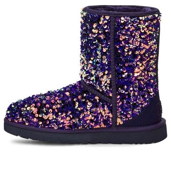 Кецове и обувки UGG Classic Short Stellar Sequin Snow Boots Лилаво | 1112514-MDL, 0