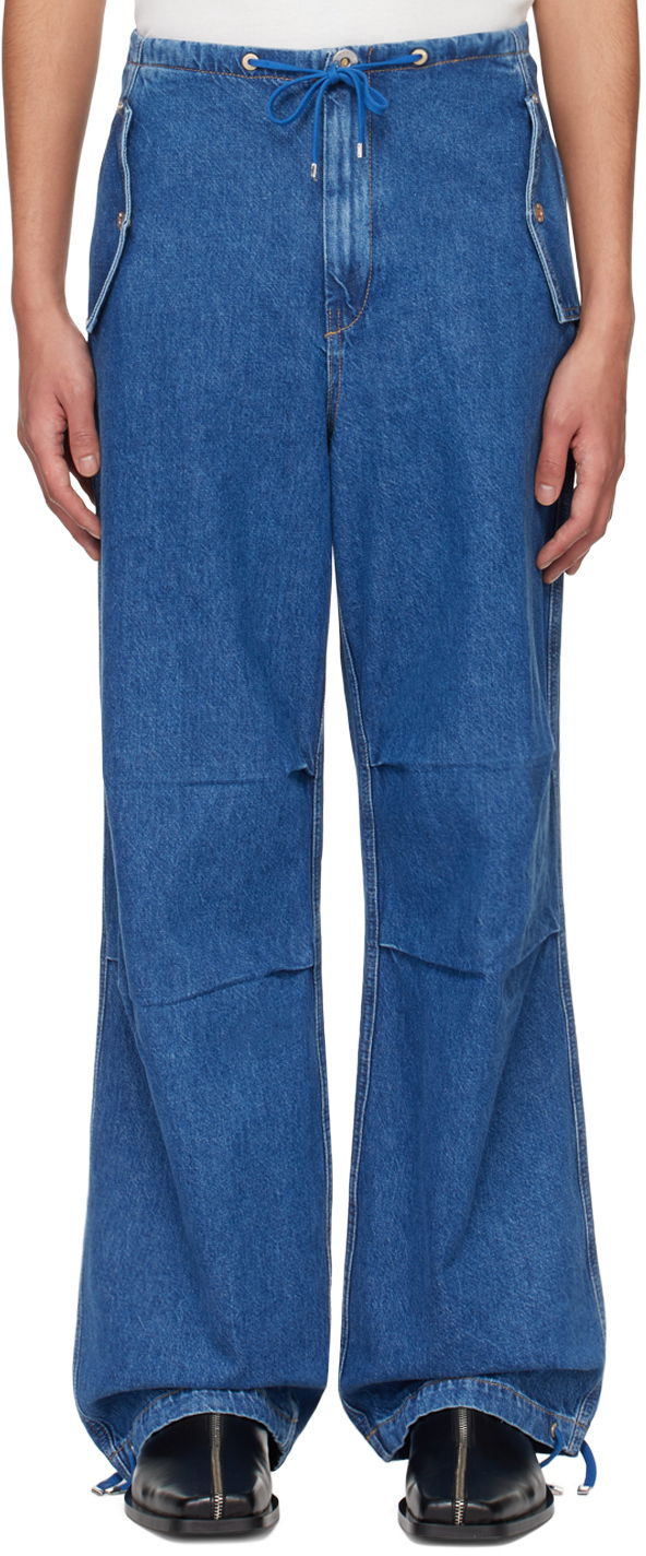 Дънки Dion Lee Relaxed Fit Drawstring Jeans Синьо | C2174PS24, 0