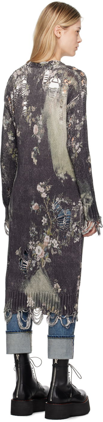 Пуловер R13 R13 Distressed Floral Long Cardigan Многоцветен | R13WY102-Y165A, 2