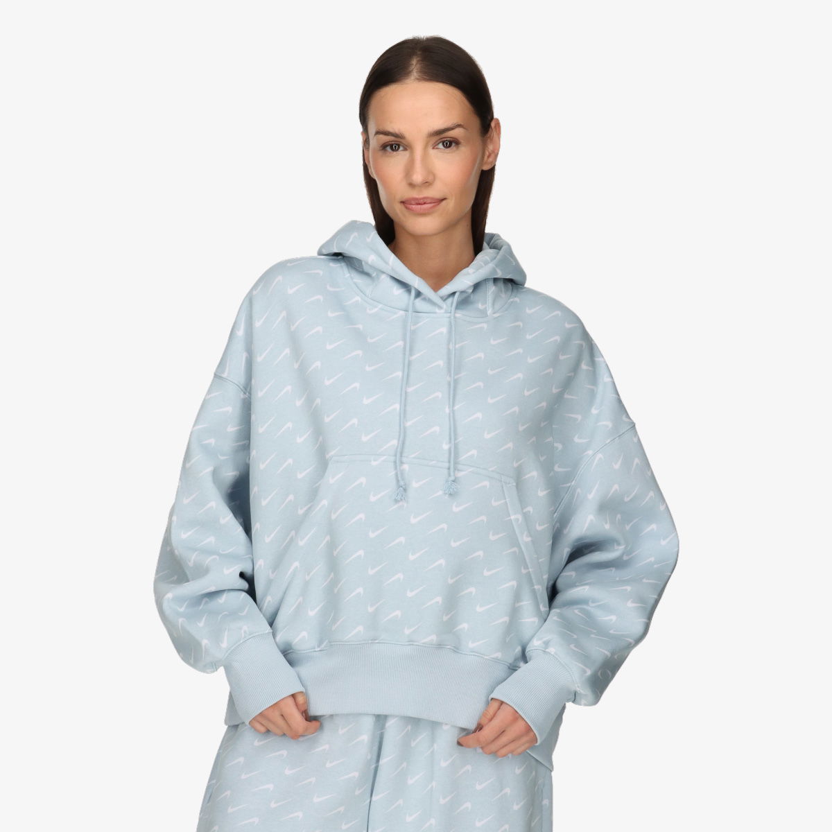 Суитчър Nike Women's Fleece Hoodie Синьо | FN3648-440, 0