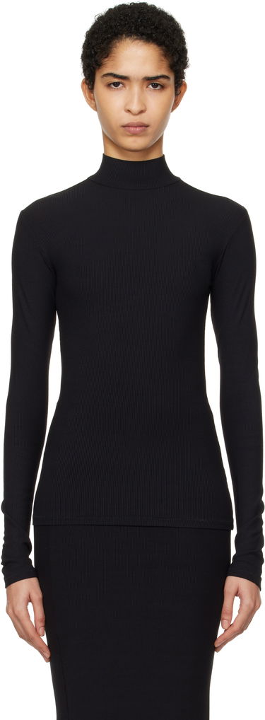 Пуловер SKIMS SKIMS Soft Lounge Mock Neck Long Sleeve Top Черно | LS-LST-6329W, 0